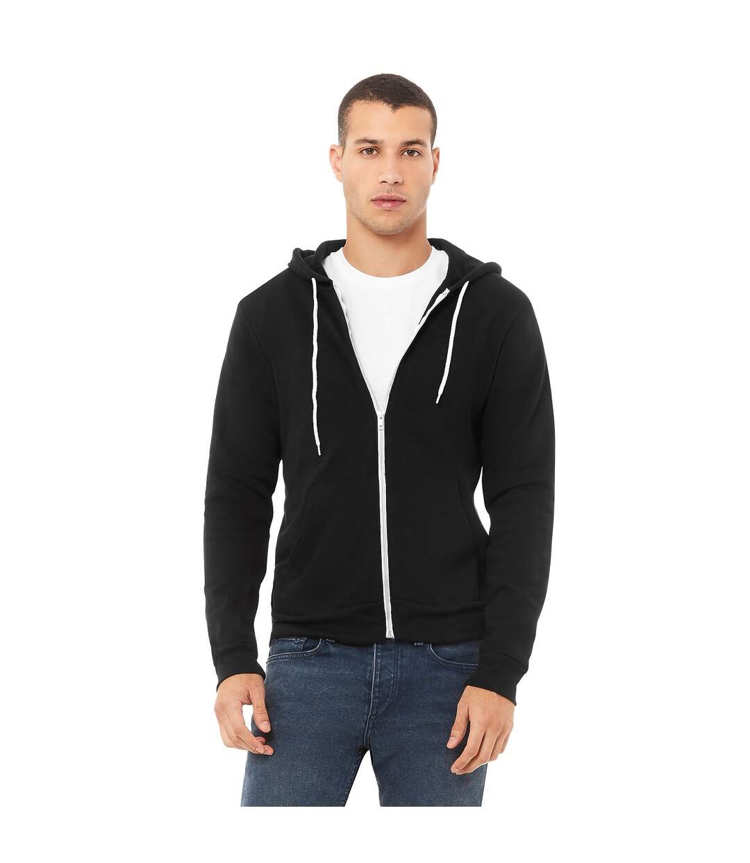 Sweat capuche unisexe noir Bella + Canvas-4