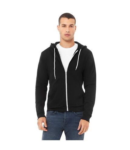 Adults unisex full zip hoodie black Bella + Canvas