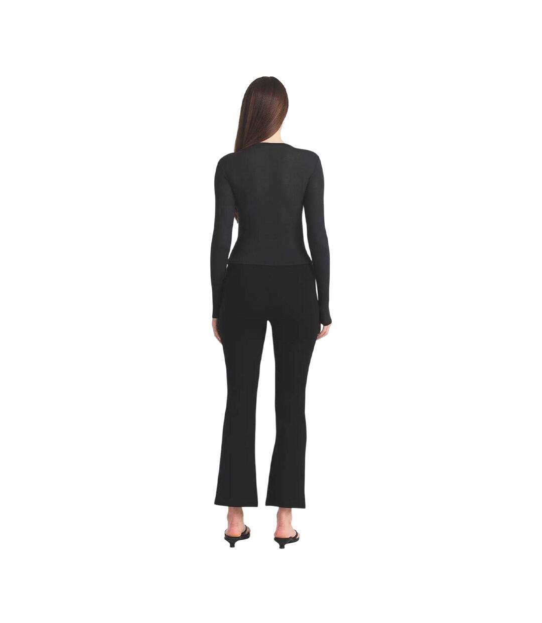Pantalon Cloche Essential Femme Noir Obsidien Skims-3