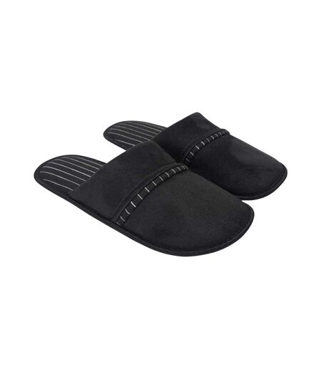 Chaussons Mules Motif/style Fines Rayures Homme Noir Keanu