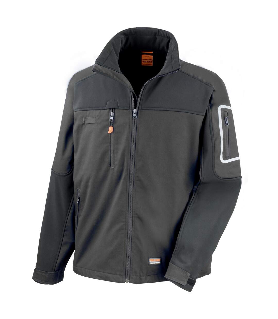 Unisex Adult Sabre Stretch Waterproof Jacket Black WORK-GUARD By Result-1