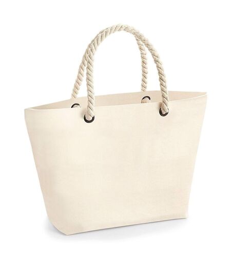 Grand sac de plage en toile - W680 - beige naturel