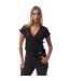 Haut Portefeuille Manches Courtes Femme Noir Levis-1