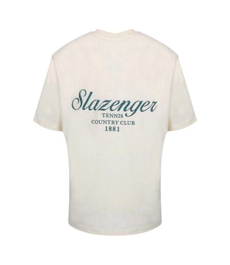 T-shirt Tennis Motif/style Brodé Homme Blanc Slazenger