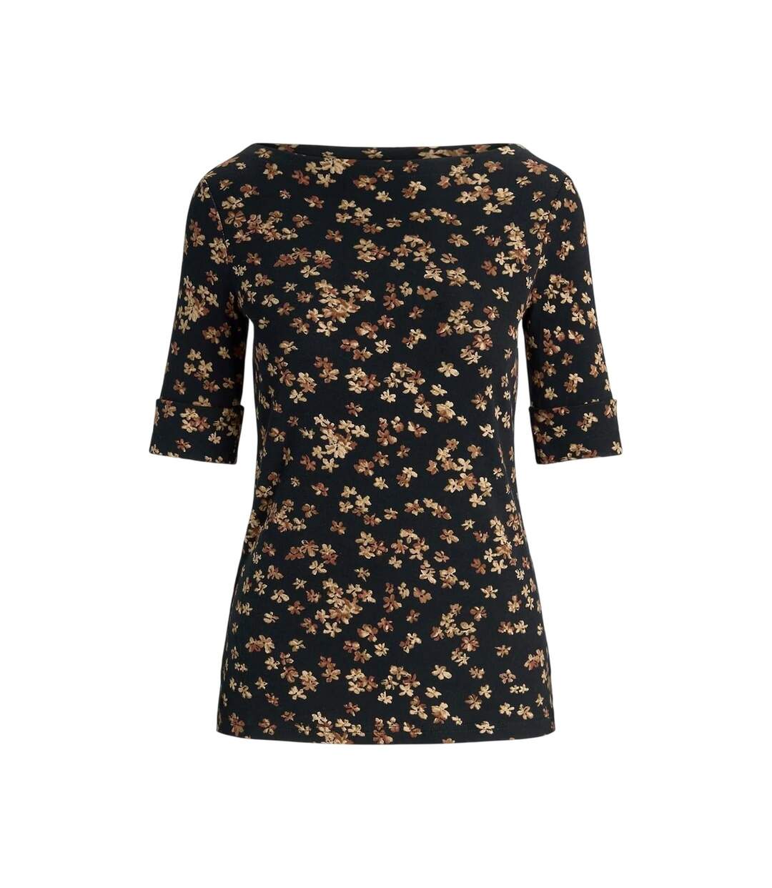 T-shirt Motif/style Floral Femme Bleu Marine Ralph Lauren-2