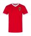 Mens United Wembley 1958 Crest Polyester V Neck T-shirt Red Fan Originals-2