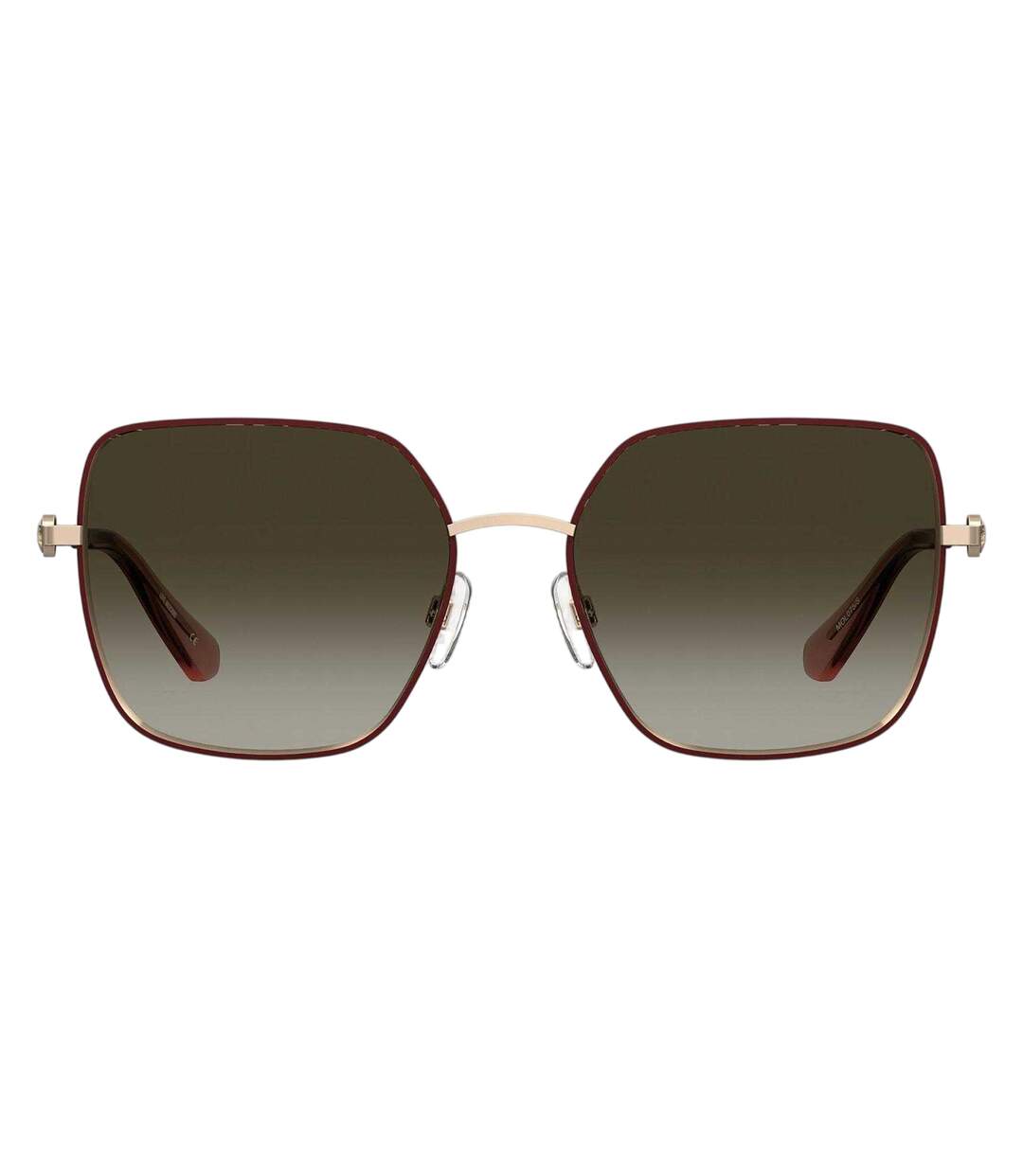 Lunettes De Soleil Motif/style Rectangulaire Moscsun Femme Taille Unique Bordeaux Moschino-3