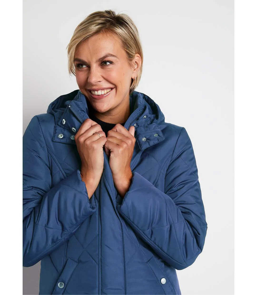 Manteau hiver long matelassé à capuche-3
