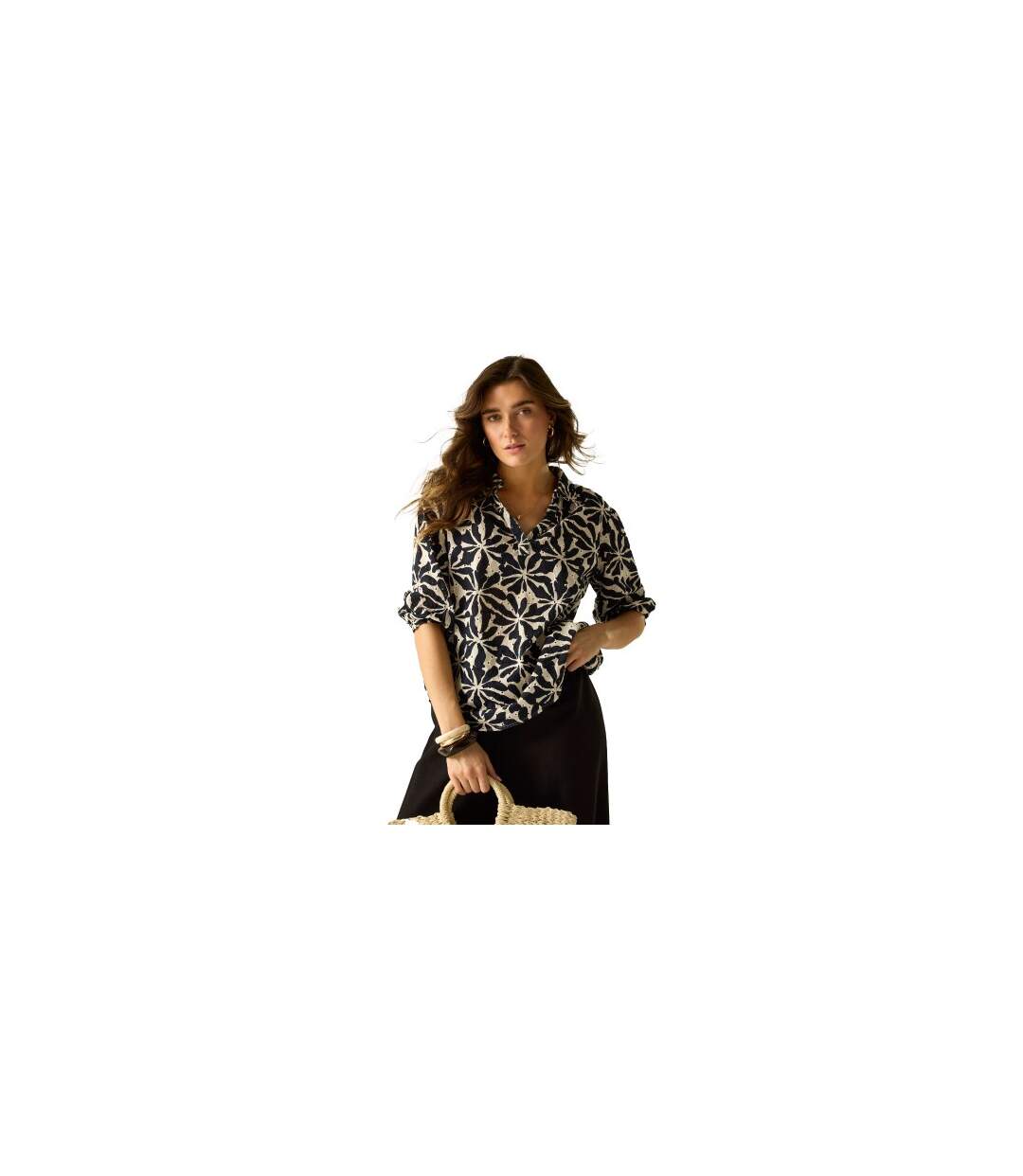 Chemisier Motif/style Floral Abstrait Nofino Femme Beige Regatta-1
