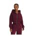 Womens/ladies Classics Cropped Full Zip Hoodie Wine Mars The Label-4