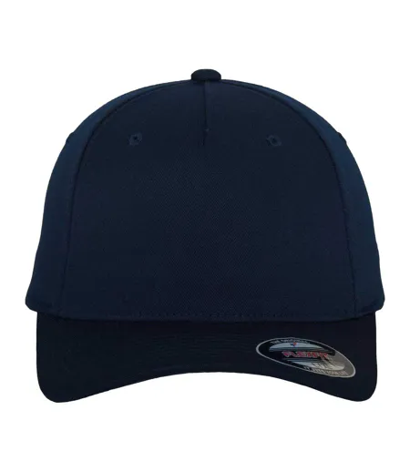 Casquette De Baseball Motif/style 5 Panneaux Bleu Marine Flexfit