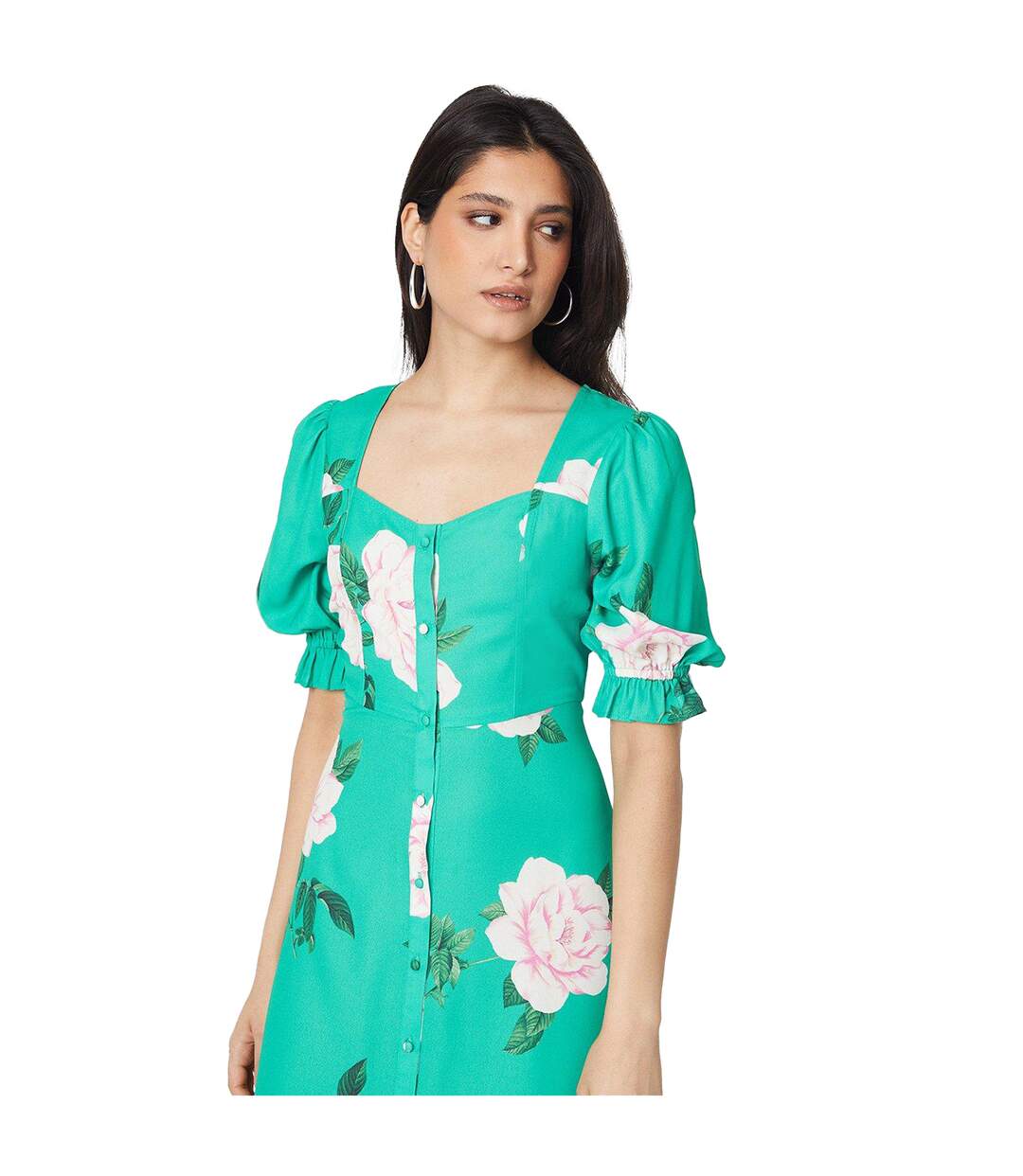 Robe mi-longue femme vert Dorothy Perkins-3