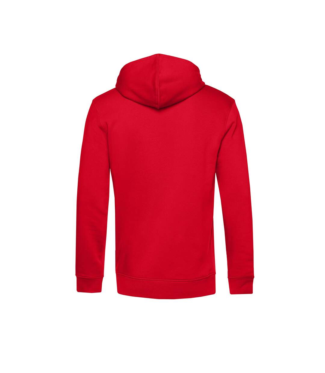 B&C Mens Organic Hooded Sweater (Red)
