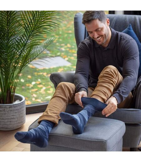 9 Pairs Non Elastic Cotton Mens Socks with Loose Top - Ideal for Diabetic