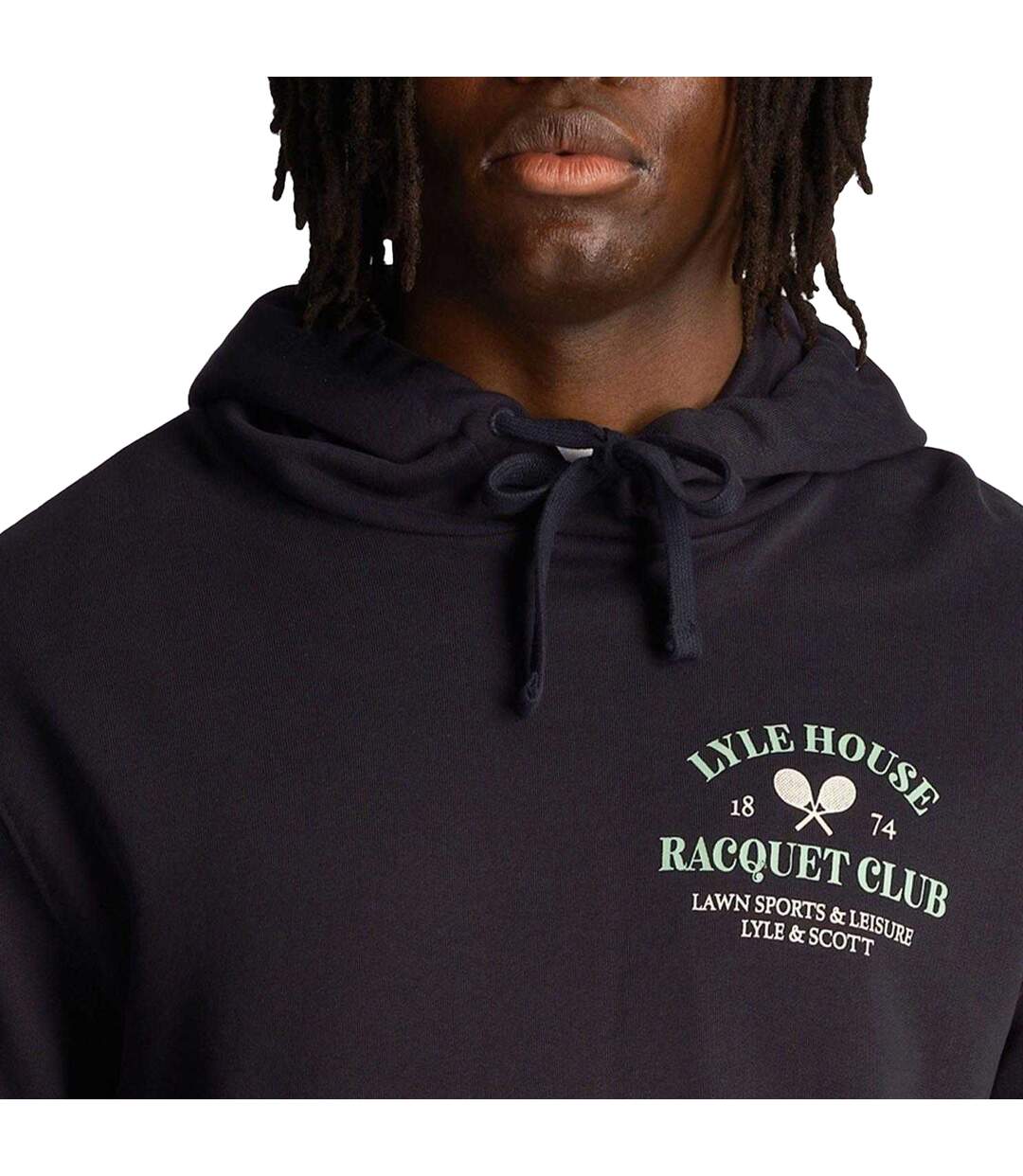 Sweat À Capuche Style Graphique Racquet Club Homme Bleu Marine Lyle & Scott-4