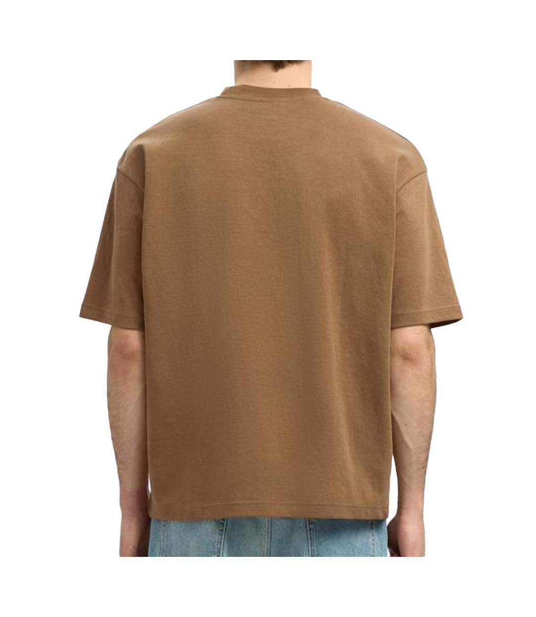 T-Shirt marron homme selected slhlooseoscar-2