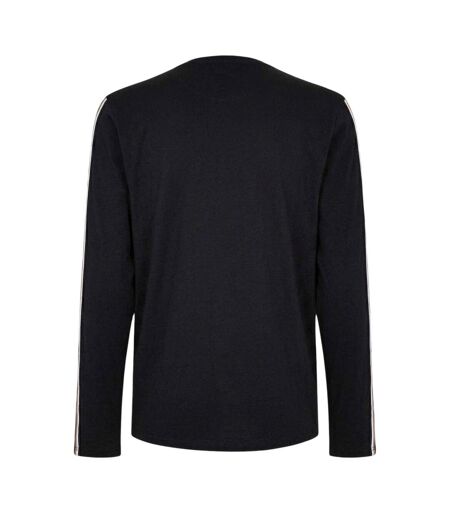 T-shirt Manches Longues Motif/style À Rayures Unique Homme Noir Boss