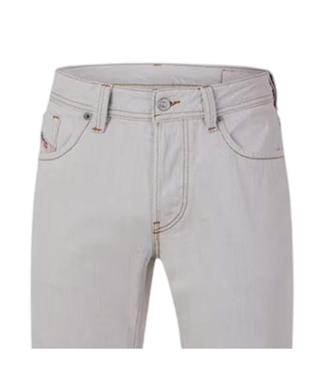 Mens Markee Pantaloni Cotton Denim Jeans Bright White Diesel-3