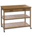 Ilot 2 tiroirs 2 niveaux en bois LINHA - Beige-1