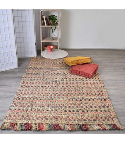 Tapis jute fait à la main motif géométrique SQUARE