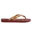 Mens Hogwarts Graphic Print Flip Flops Mahogany Harry Potter-1