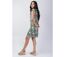 Robe courte en coton kaki  ERIKA imprimé fleur de lotus Coton Du Monde-3