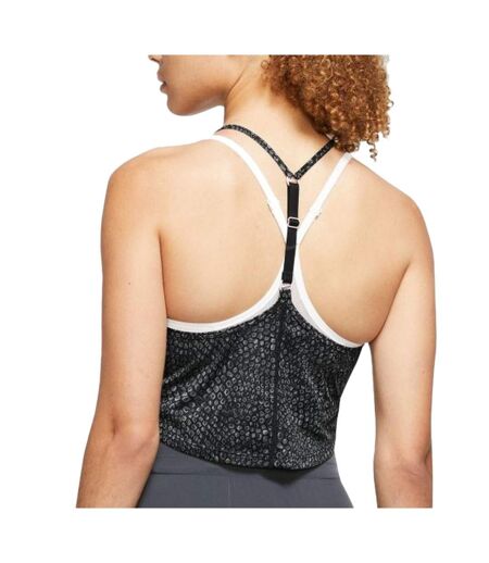 Débardeur court noir  femme nike one tank - l
