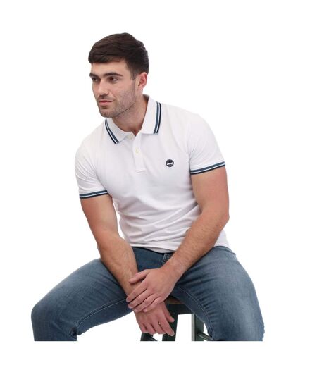 Polo manches courtes adulte blanc Timberland
