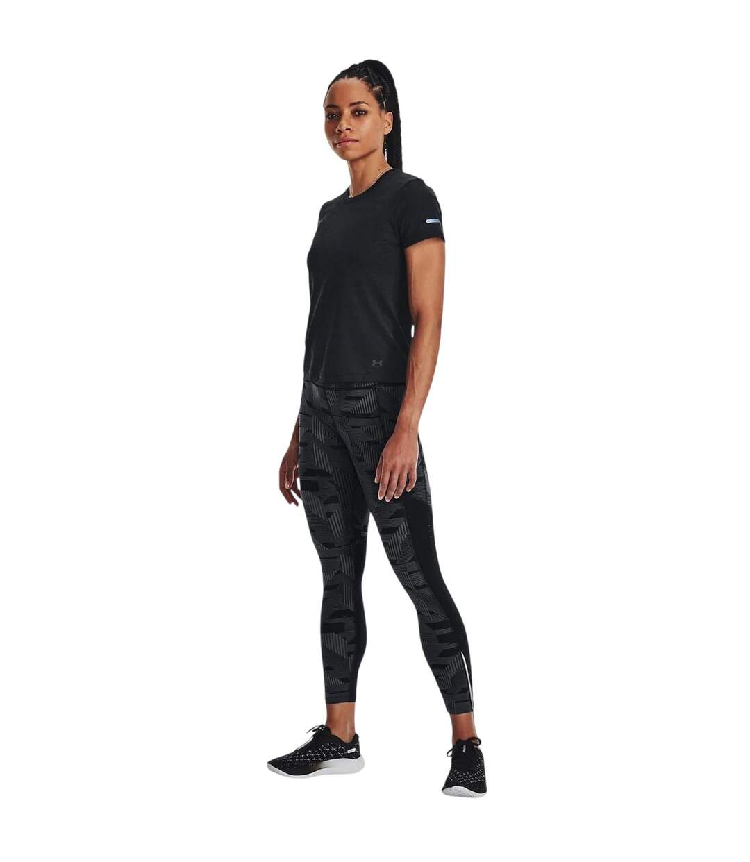Womens/ladies Stride Regular T-shirt Black Under Armour-1