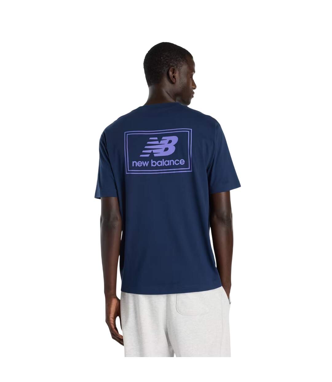 T-shirt Motif/style Étiquette Homme Bleu Marine New Balance-3