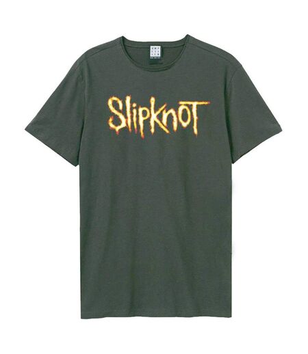 T-shirt Motif/style Slipknot Glowing Faces Adulte Charbon Amplified