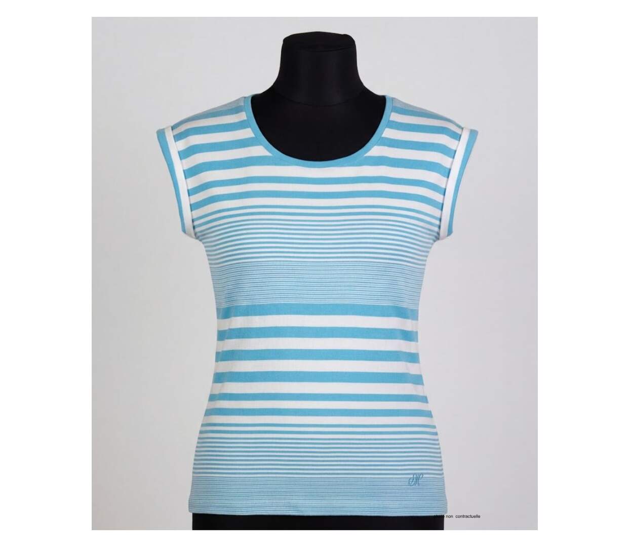 MAYFLOWER DARLING1 - Tee-shirt rayé bleu : le confort stretch absolu-3