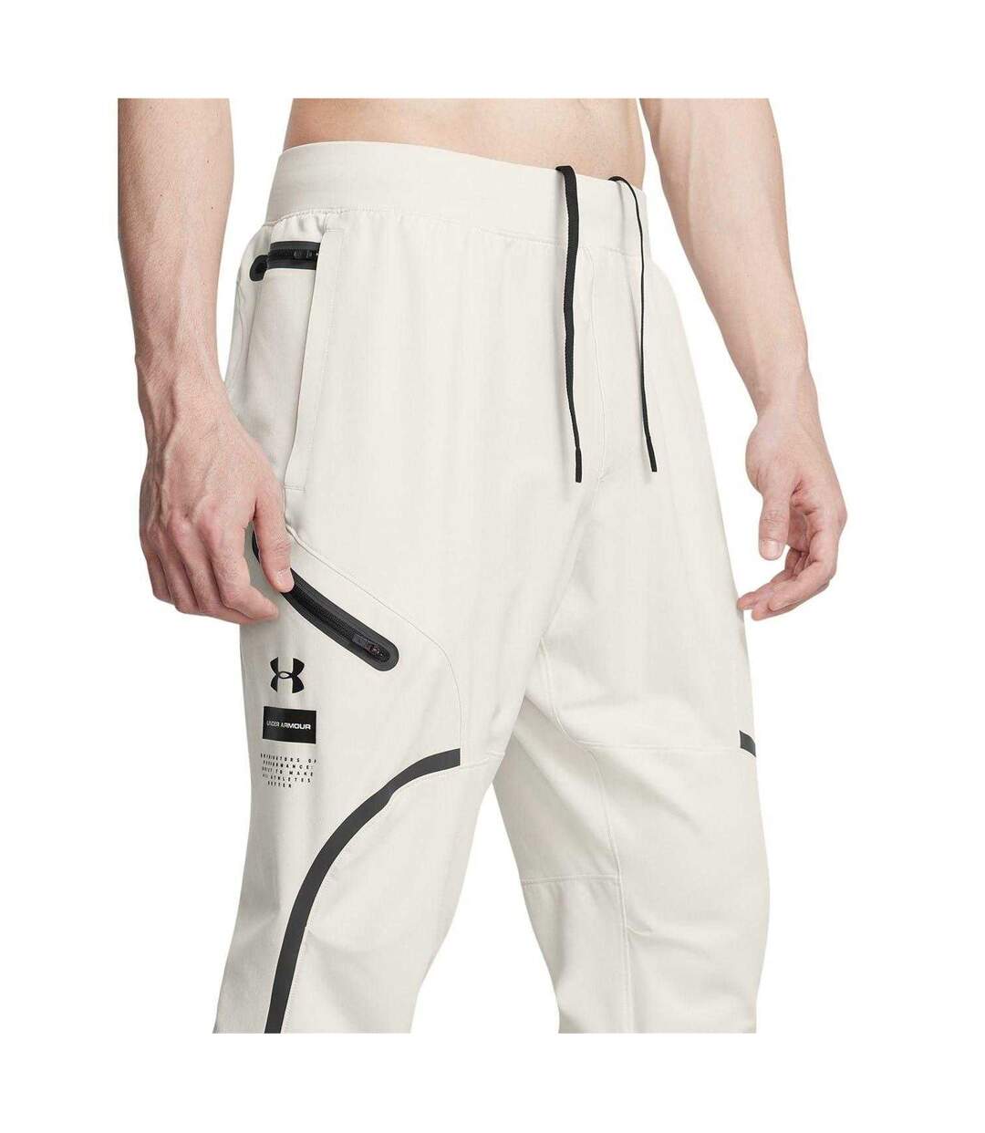 Mens Unstoppable Tapered Combat Trousers White Under Armour-4