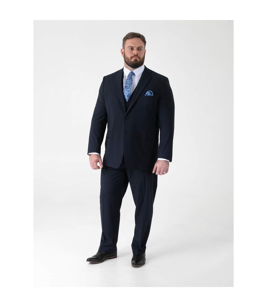 D555 Veste De Costume Cintrée Et Extensible Ted Homme Bleu Marine Duke-1