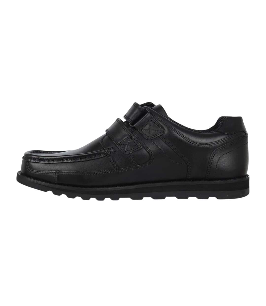 Mens Harrow Leather Hook And Loop Shoes Black Lee Cooper-3