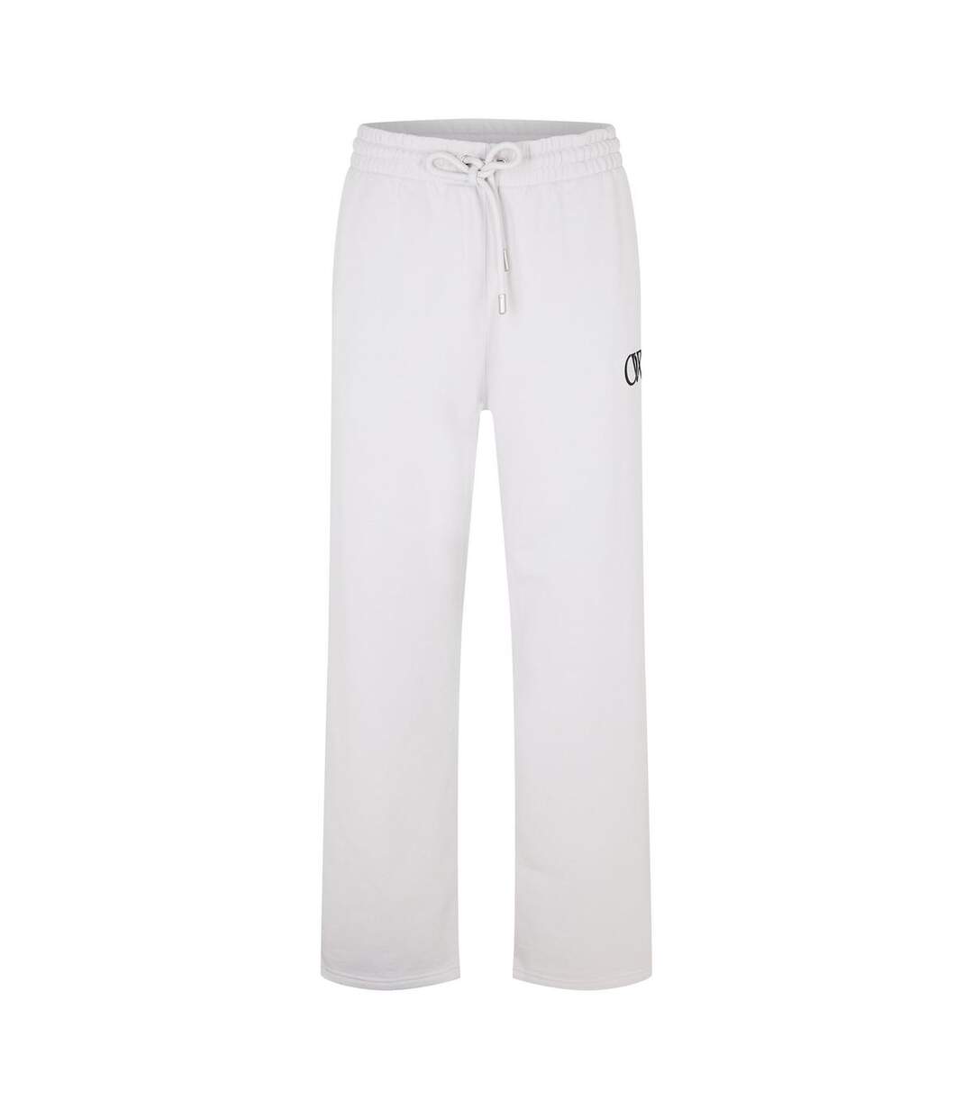 Unisex Adult Fleece Relaxed Fit Sweatpants Stone Black Off White-1
