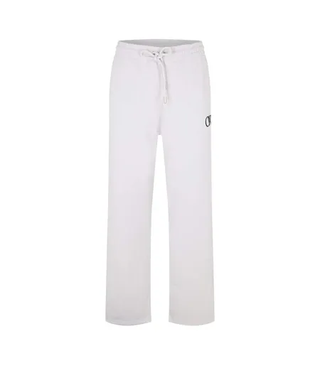 Unisex Adult Fleece Relaxed Fit Sweatpants Stone Black Off White