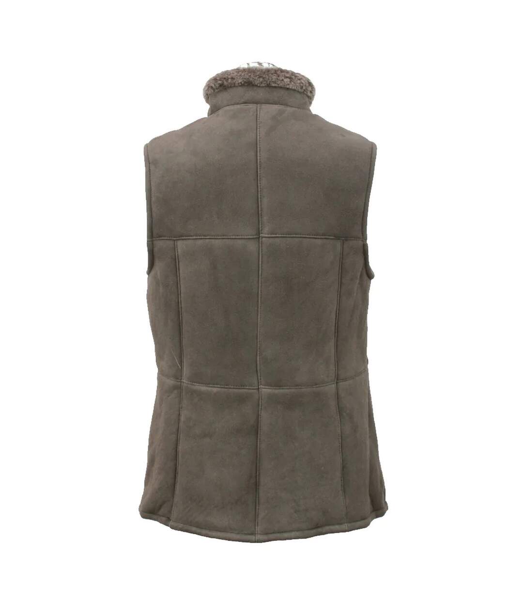 Womens/ladies gilly sheepskin gilet dark vizon Eastern Counties Leather-2