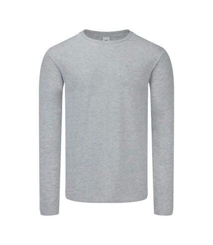 Fruit Of The Loom - T-shirt manches longues ICONIC - Homme (Gris chiné) - UTRW7739