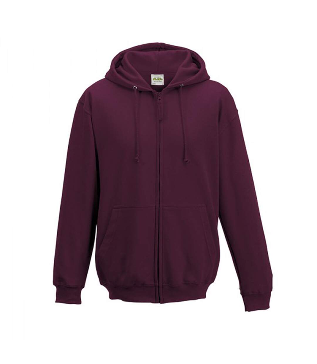 Sweatshirt à capuche et fermeture zippée homme bordeaux Awdis