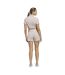 Combishort Manches Courtes Roulées Femme Taupe Adidas-3