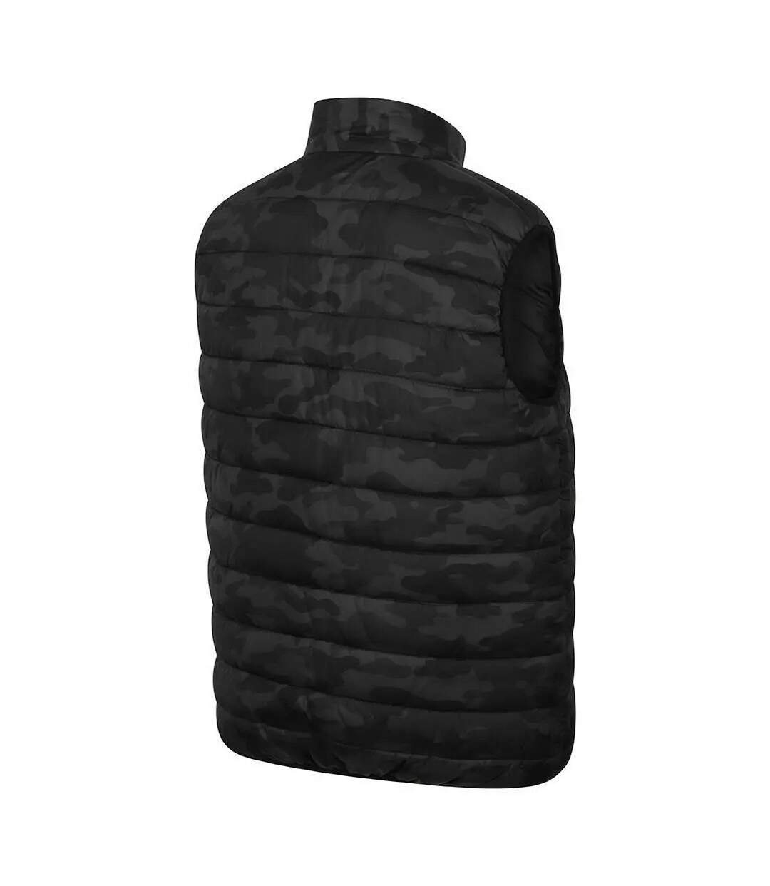 Mens camo padded gilet black Lee Cooper-2