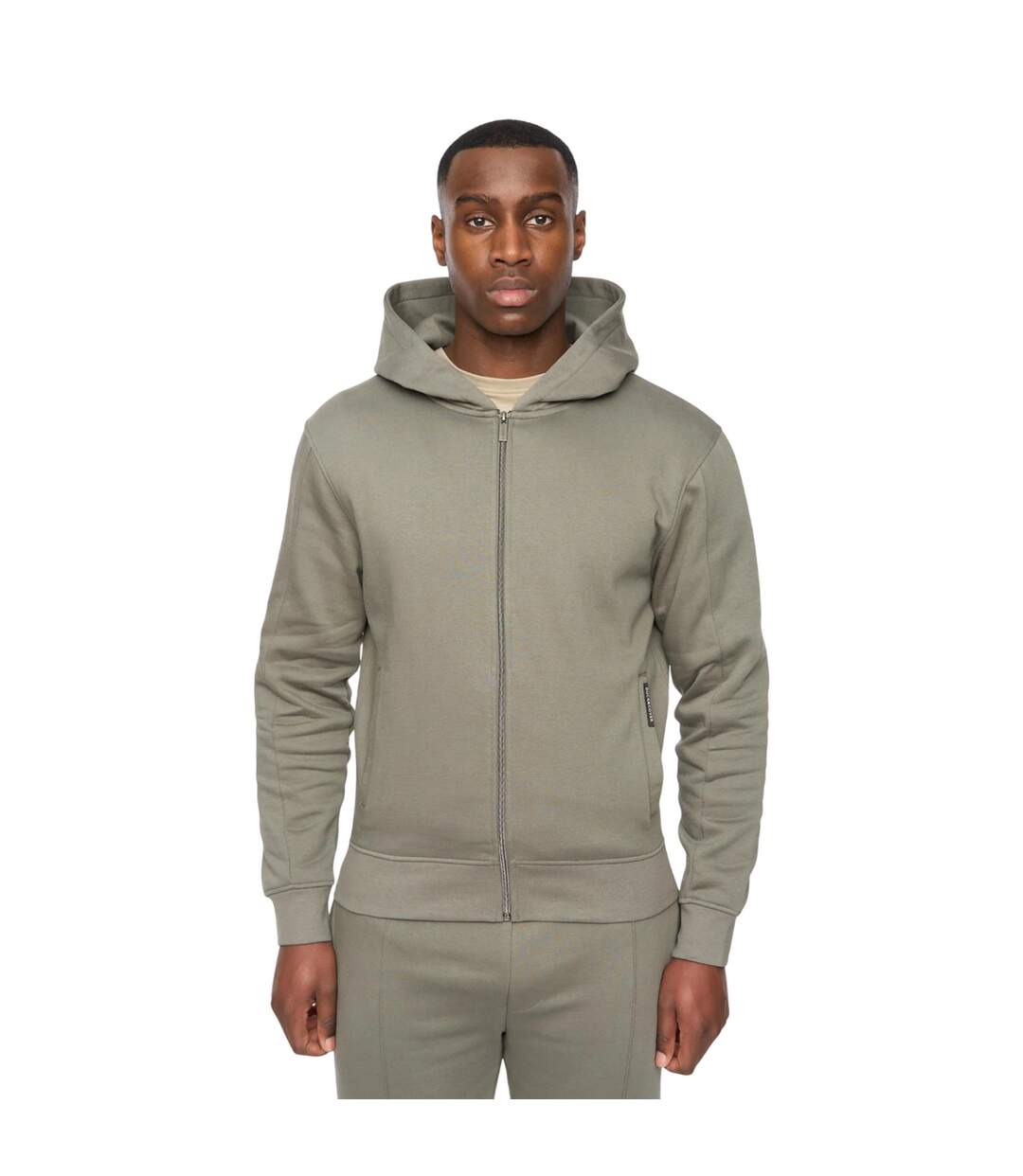 Mens chemtars full zip hoodie green slate Duck and Cover-1