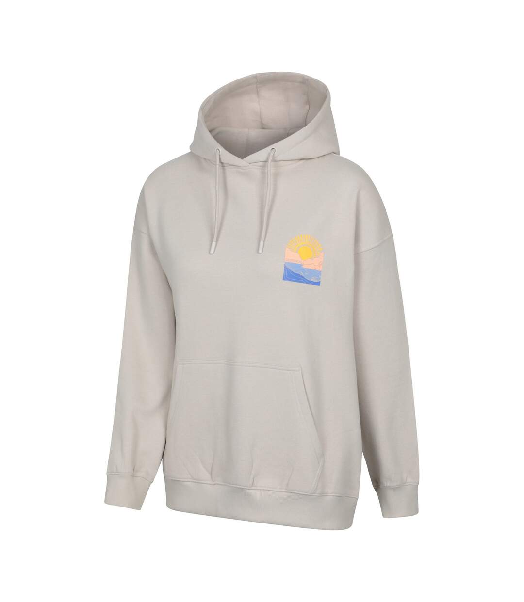 Womens/ladies Cornwall Relaxed Fit Hoodie Light Beige Mountain Warehouse-4