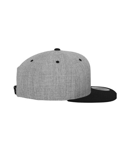 Classic Two Tone Cap Heather Grey Black Flexfit