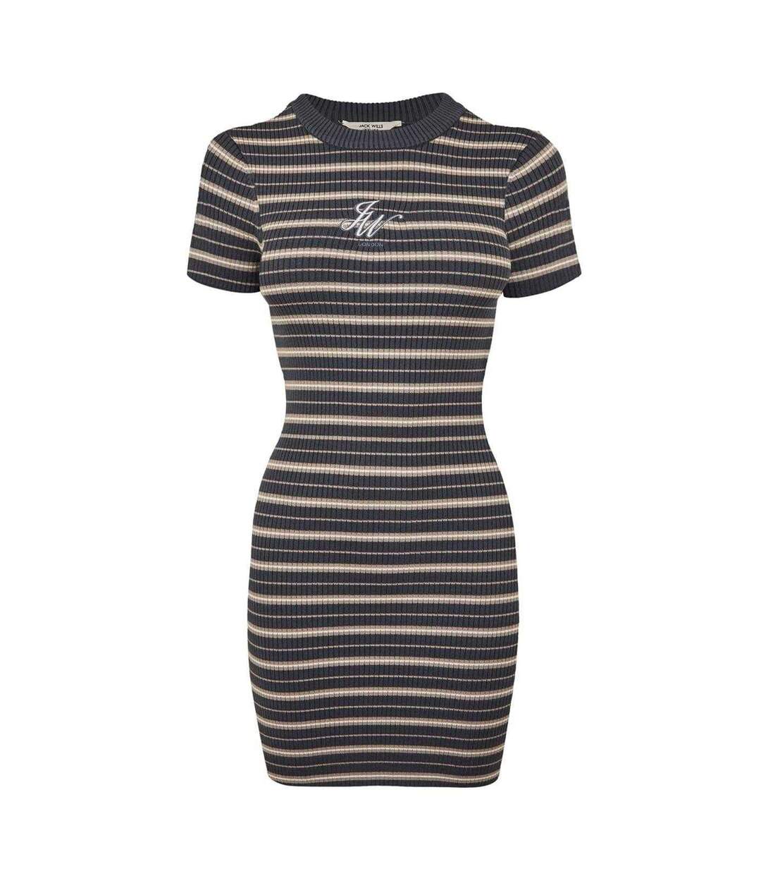 Robe Moulante Motif/style À Rayures Femme Carbone Jack Wills-2