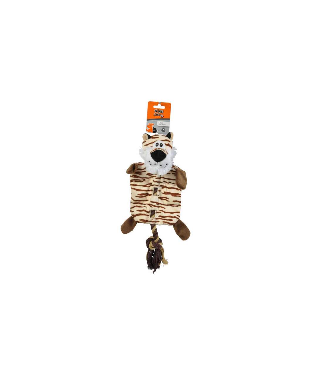 Peluche pour Chien Tigre 37cm Marron-2