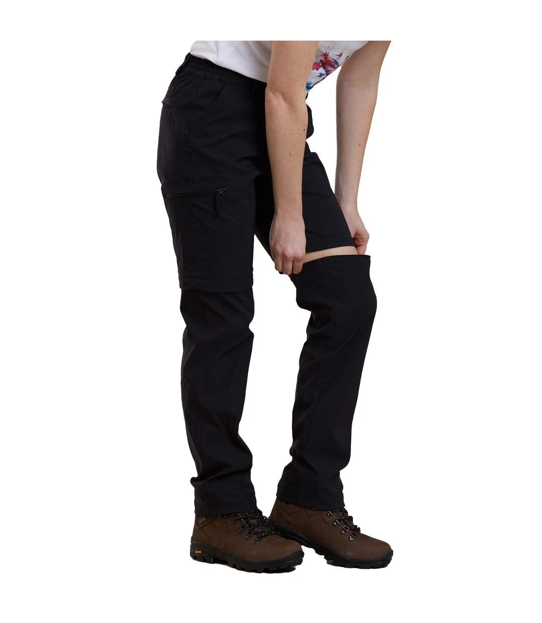 Pantalon Extensible 2-en-1 Hiker Femme Noir Mountain Warehouse-3