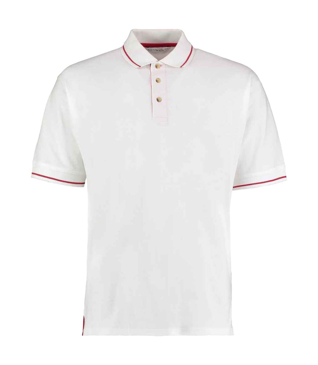 Polo St Mellion Homme Blanc Rouge Vif Kustom Kit-1