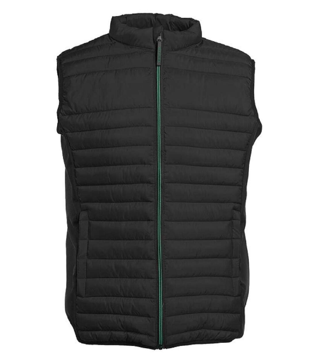 Bodywarmer bi-matière - Homme - Pen Duick - PK316 - noir et vert kelly-1